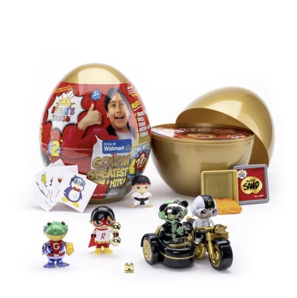 New Ryan's World Giant Gold Egg Golden Greatest Hits Mystery Surprise